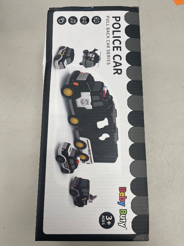 Photo 1 of Beby Buty 5 in 1 Police Trucks Cars Toys for Toddlers 3-5, Boy Toddler Car Truck Toys with Light Sound, Birthday Gifts Toys for 3 4 5 6 Year Old Boy, Transport Carrier Truck for Toddlers 3-5 Years