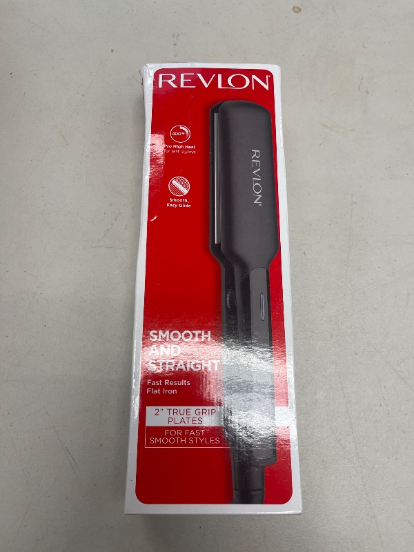 Photo 1 of REVLON Smooth and Straight Ceramic Flat Iron | Fast Results, Smooth Styles (2 in)