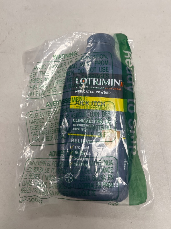 Photo 1 of Lotrimin Antifungal Jock Itch Medicated Powder with Miconazole Nitrate, Jock Itch Treatment for Men, Women, and Kids Over The Age of 2, 6.25 oz Bottle