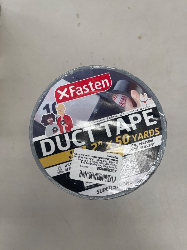 Photo 1 of XFasten Black Duct Tape Heavy Duty Waterprooof Super Strong 2” x 50 Yards (5-Pack, 750ft Total) 11mils Extra Thick and Waterproof Heavy Duty Duct Tape Black Color for HVAC and Outdoor Use