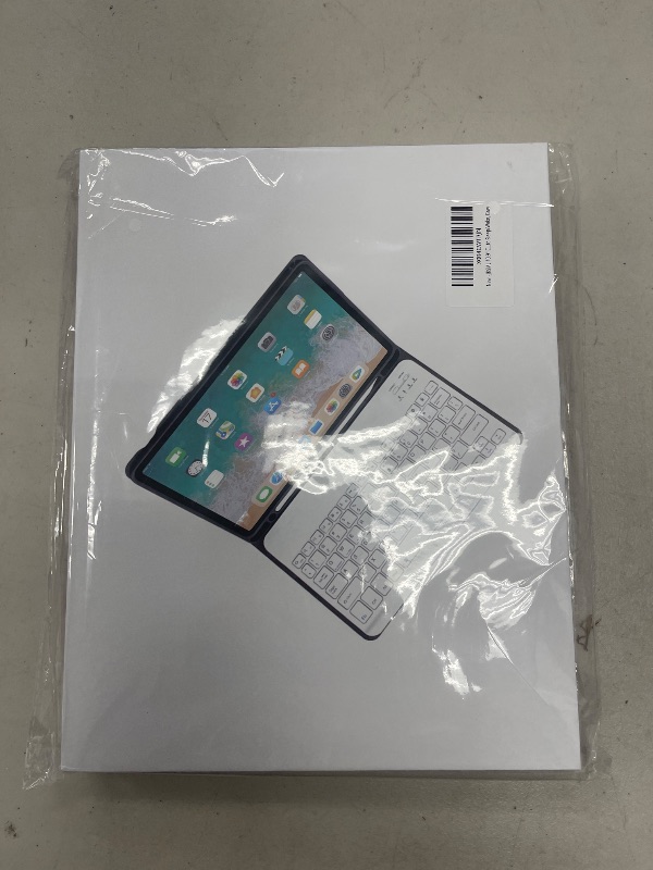 Photo 1 of JKSML 10.9" Case for iPad 10th Gen 2022 with 7 Colors Backlit Keyboard & Pencil Holder, Detachable Bluetooth Round Key Keyboard (Quick Connection), Adjustable Brightness, Soft Silicone, Light Gray
