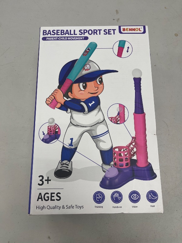Photo 1 of WATUDOU T Ball Set Outdoor Toys for Kids Boys Girls 3-5 5-8, Tee Ball Sets Includes 10 Balls, Auto Launcher, Outdoor Outside Sport Toys Birthday Gifts for 3 4 5 6 7 Years Old Boys Kids Toddlers