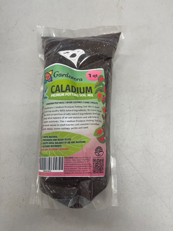 Photo 1 of Gardenera Premium Caladium Plant Potting Mix - Crafted for Vibrant Growth and Striking Color - 1 Quart