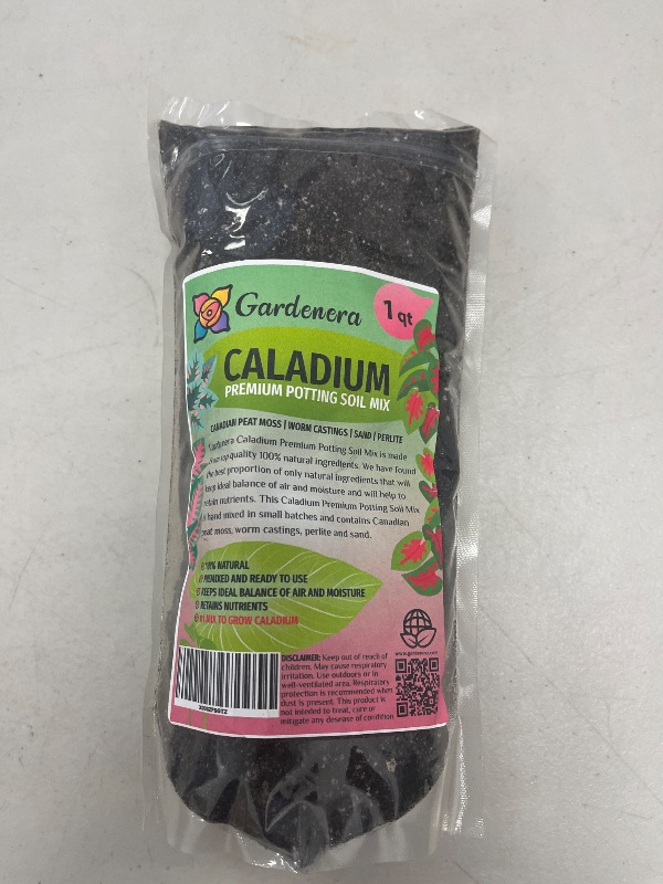 Photo 1 of Gardenera Premium Caladium Plant Potting Mix - Crafted for Vibrant Growth and Striking Color - 1 Quart