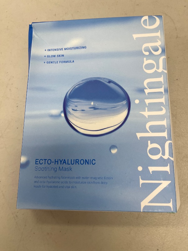 Photo 1 of Nightingale Ecto-hyaluronic Soothing Mask, Hyaluronic Acid, Betula Alba Juice, Ectoin, Korean Hydrating Facial Mask, Alcohol Free, Korean Skin Care