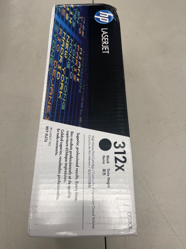 Photo 1 of HP 312X Black High-yield Toner Cartridge | Works with HP Color LaserJet Pro MFP M476 Series | CF380X
