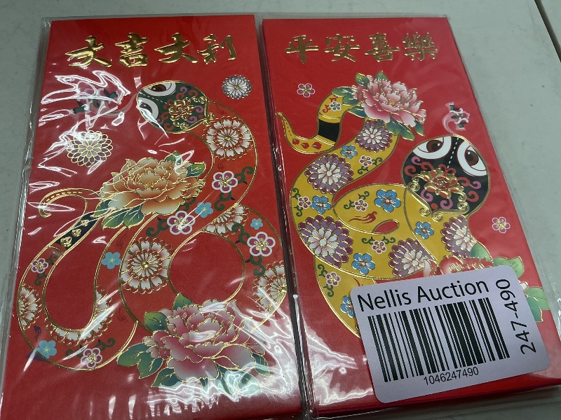 Photo 1 of Chinese Red Envelopes Lunar New Year Red Envelopes Year of the Snake Red Envelopes 2025 Li Xi Hong Bao Lucky Money Envelope Large 36Pcs Colorful