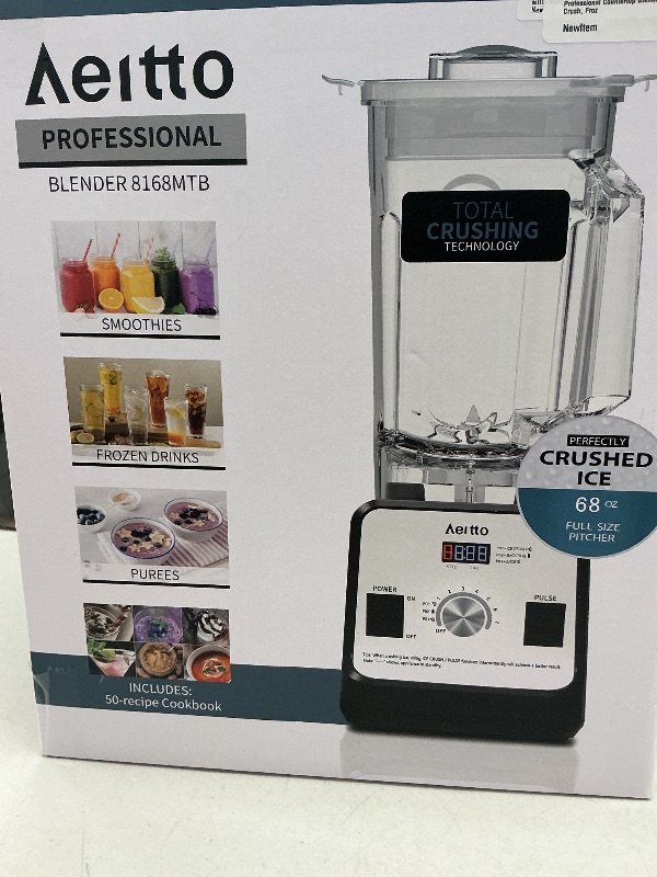Photo 1 of Aeitto Blender, Blenders for Kitchen with 1500-Watt Motor, 68 Oz Large Capacity, Professional Countertop Blenders for Ice Crush, Frozen Drinks, White
