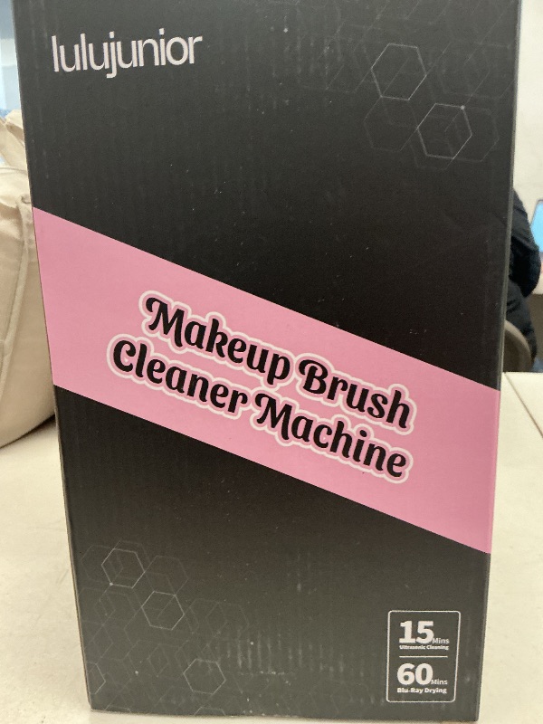 Photo 1 of 2 In 1 Electric Makeup Brush Cleaner Ultrasonic Cleaner Machine With 95? Hot Air Cycle Dryer - Ultra Fast Effective Make Up Brush Washer (Black)
