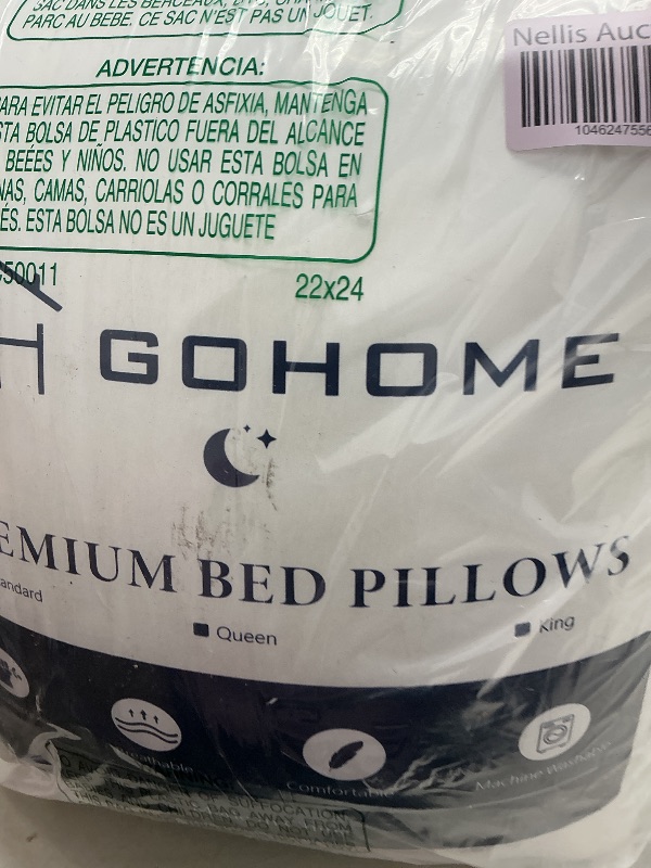 Photo 1 of GOHOME Pillows Standard Size Set of 4 - Bed Pillows for Sleeping 4 Pack, Cooling Supportive Hotel Pillows with Premium Soft Down Alternative Fill for Side Stomach and Back Sleepers