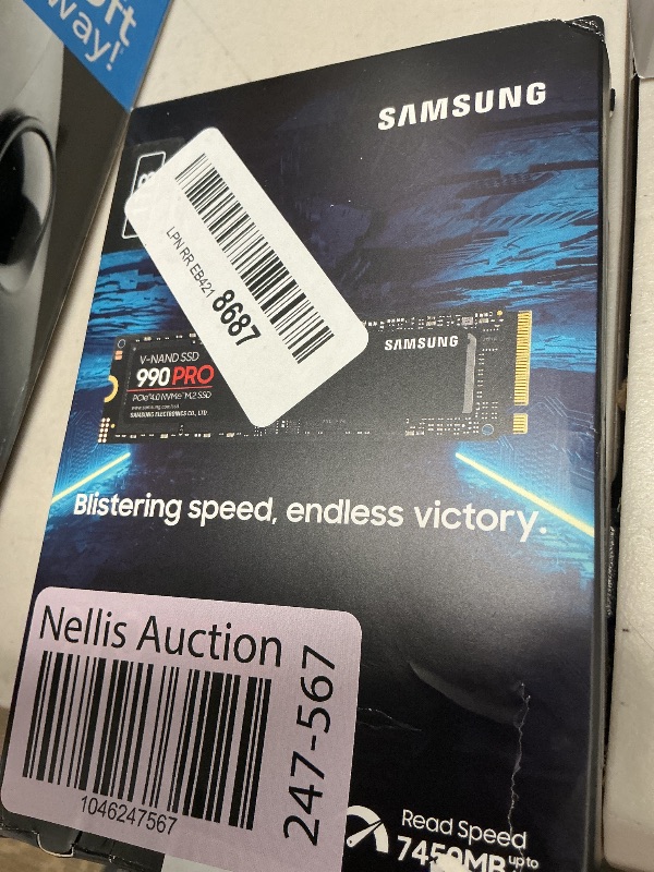 Photo 1 of Samsung 990 PRO SSD 1TB PCIe 4.0 M.2 2280 Internal Solid State Hard Drive, Seq. Read Speeds Up to 7,450 MB/s for High End Computing, Gaming, and Heavy Duty Workstations, MZ-V9P1T0B/AM