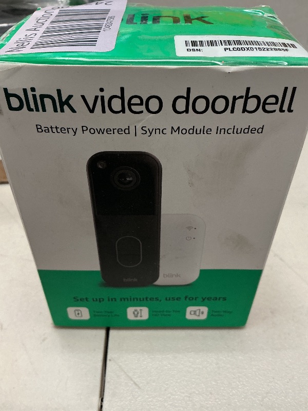 Photo 1 of Blink Video Doorbell (newest model) – Head-to-toe HD view, two-year battery life, and simple setup. Sync Module Core included – System (Black)