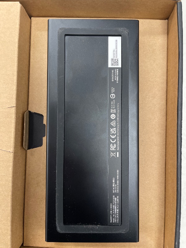 Photo 1 of Razer USB 4 Dock: 14 Ports (Type C, Type A, HDMI, DP, Ethernet, SD, 3.5mm) - Dual Monitor Up to 4K 120 Hz - Laptop & Phone Fast Charge - Durable Lightweight Casing - Windows & Mac Compatible - Black