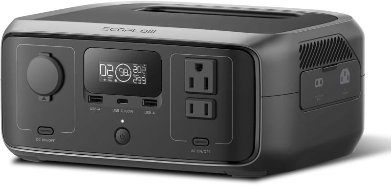 Photo 1 of EF ECOFLOW Portable Power Station RIVER 3, 245Wh LiFePO4 Battery Power Station, 300W Up to 600W AC Output, <20 MS UPS & <30 dB, 1Hr Fast Charging Solar Generator for Outdoor/Camping/Home Use

