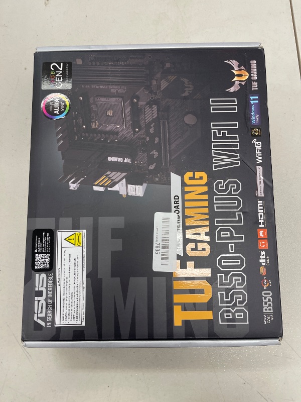 Photo 1 of ASUS TUF Gaming B550-PLUS WiFi II AMD AM4 (3rd Gen Ryzen™) ATX Motherboard (PCIe 4.0, 6, 2.5Gb LAN, BIOS Flashback, USB 3.2 2, Addressable 2 RGB Header and Aura Sync)