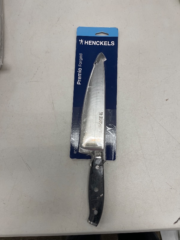 Photo 1 of HENCKELS Forged Premio Razor-Sharp 8-Inch Chef Knife, Black, German Engineered Informed by 100+ Years of Mastery