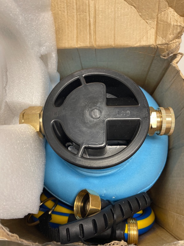 Photo 1 of H&G lifestyles ?Portable Water Softener for RV with Water Hose, Food-Grade Resin 3/4" Brass Fittings 2600 Gallons Softens Hard Water Filtration System for Car Washing Pressure Washing