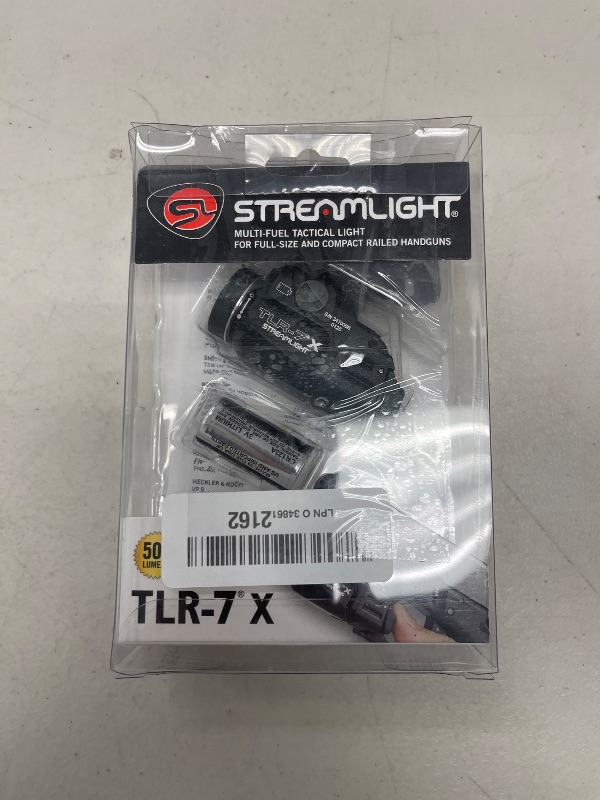 Photo 1 of Streamlight 69424 TLR-7 X 500-Lumen Compact Tactical Weapon Light, Includes High, Low Paddle Switches and Key Kit, Black