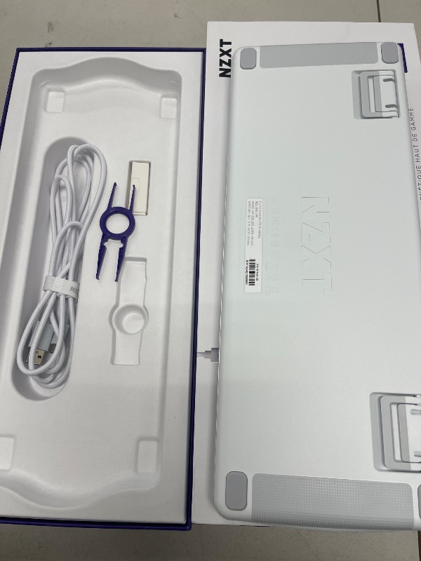 Photo 1 of NZXT Function Elite MiniTKL Magnetic RGB Gaming Keyboard - Adjustable Actuation, Dual-Rail Hall Effect Switches, Rapid Trigger, 8K Polling - Enhanced Typing Sound & Feel - US English Layout - White