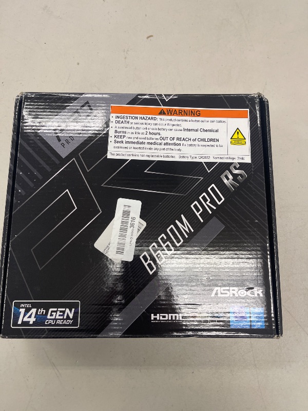 Photo 1 of ASRock B660M Pro RS Intel B660 Series CPU (LGA1700) 32 GB Compatible B660M MicroATX Motherboard