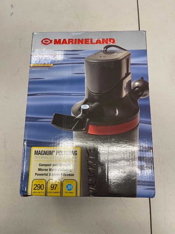 Photo 1 of MarineLand Magnum Polishing Internal Canister Filter, For aquariums Up To 97 Gallons, 10.5 IN (ML90770)