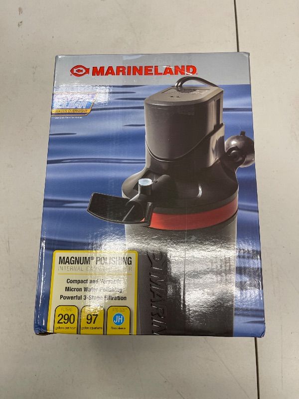 Photo 1 of MarineLand Magnum Polishing Internal Canister Filter, For aquariums Up To 97 Gallons, 10.5 IN (ML90770)