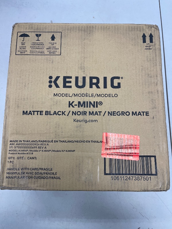 Photo 1 of Keurig K-Mini Single Serve K-Cup Pod Coffee Maker, 6 to 12oz Brew size, with Cord Storage, Perfect for Small Spaces, Black