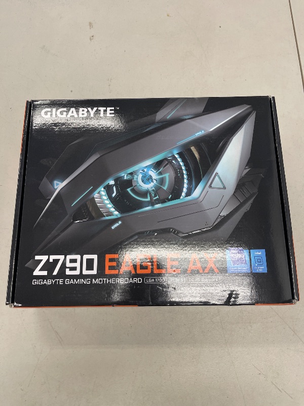 Photo 1 of GIGABYTE Z790 Eagle AX LGA 1700 Intel Z790 ATX Motherboard with DDR5, M.2, PCIe 5.0, USB 3.2 Gen2X2 Type-C, Intel Wi-Fi 6E, 2.5GbE LAN, Q-Flash Plus, EZ-Latch
