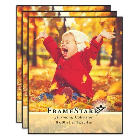 Photo 1 of FrameStarr 8x10 Black Picture Frames Modern Style 3 Pack Harmony Collection (US Company)