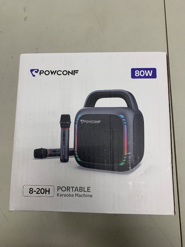 Photo 1 of Karaoke Portable Systems, PA System for Adults & Kids, Karaoke Machine with Two Wireless Microphones,RGB Light Karaoke Speaker, Party Speaker,TWS Speaker,Supports AUX/USB/TF for Party