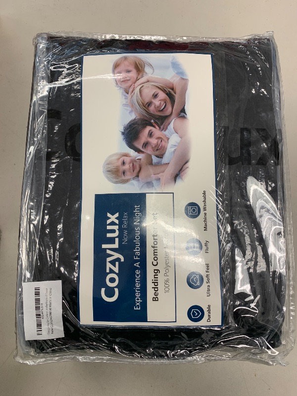 Photo 1 of CozyLux Black King Size Comforter Set 7 Pieces King Bed in a Bag Bedding Set with Comforter