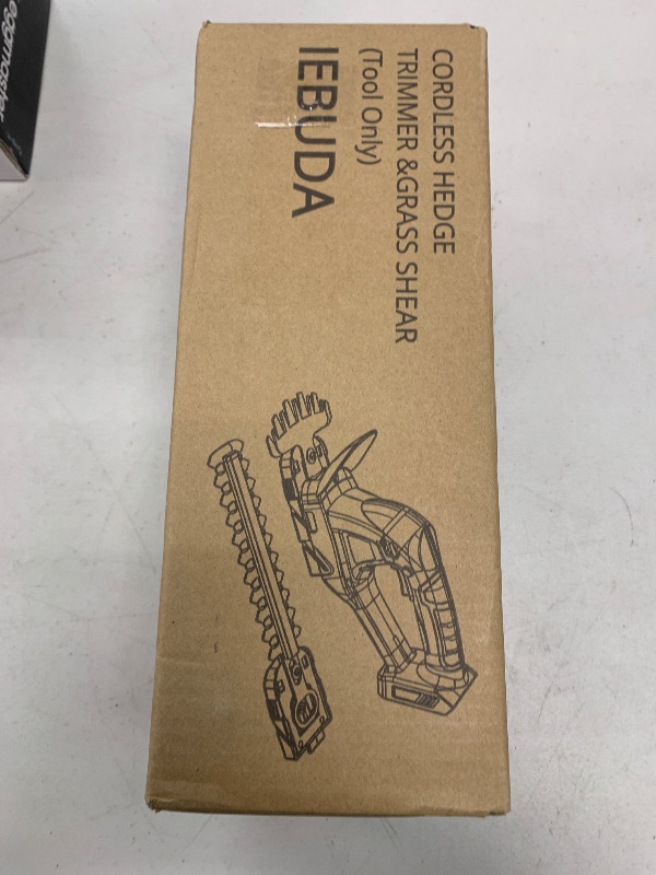 Photo 1 of IEBUDA CORDLESS HEDGE TRIMMER AND GRASS SHEAR (TOOL ONLY)
