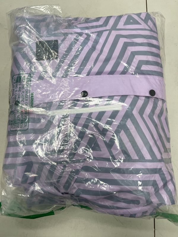 Photo 1 of OOSC Fall Line Purple & Gray Ski Suit Women Size L | Stylish Retro Pattern | Waterproof, Breathable, Insulated | Made with Recycled Polyester