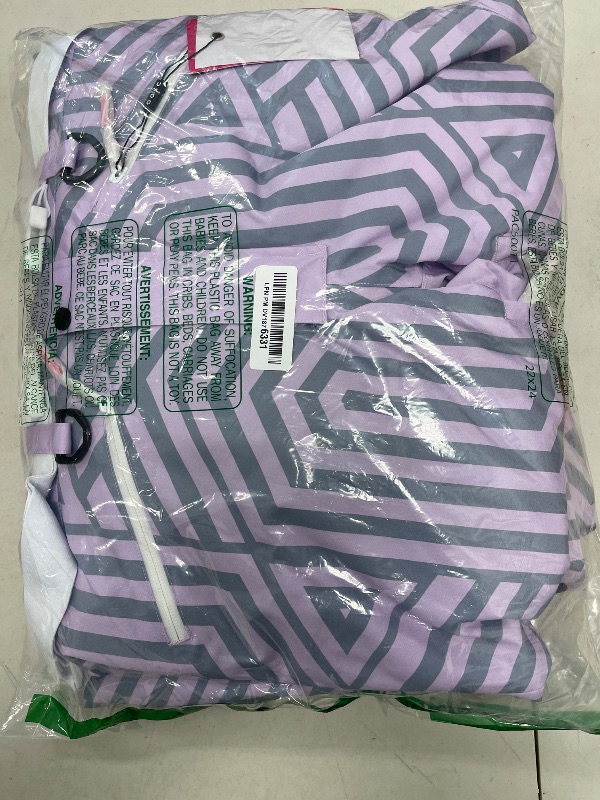 Photo 1 of OOSC Fall Line Purple & Gray Ski Suit Women Size L | Stylish Retro Pattern | Waterproof, Breathable, Insulated | Made with Recycled Polyester