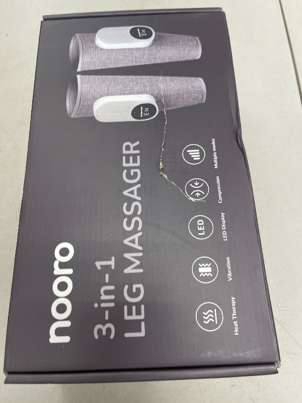 Photo 1 of nooro 3-in-1 Leg Massager - Advanced System - Support for Legs and Feet Discomfort, Helps with Muscle Stiffness, Stimulates Natural Calf Wellness