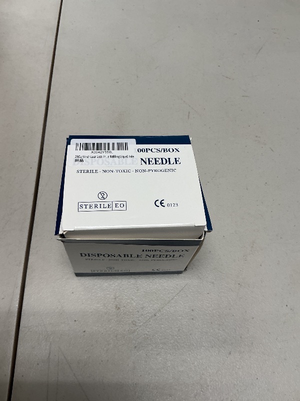 Photo 1 of 23G 1 Inch Luer Lock Needle, Industrial Dispensing Accessories, Individually Wrapped, Pack of 100, Lab Tools, Suitable for Refilling Liquid, Inks