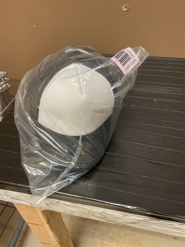 Photo 1 of 10 Pcs Sublimation Blank Trucker Hats Bulk Mesh Baseball Cap Polyester Mesh Trucker Hat for Men and Women (Black and White)