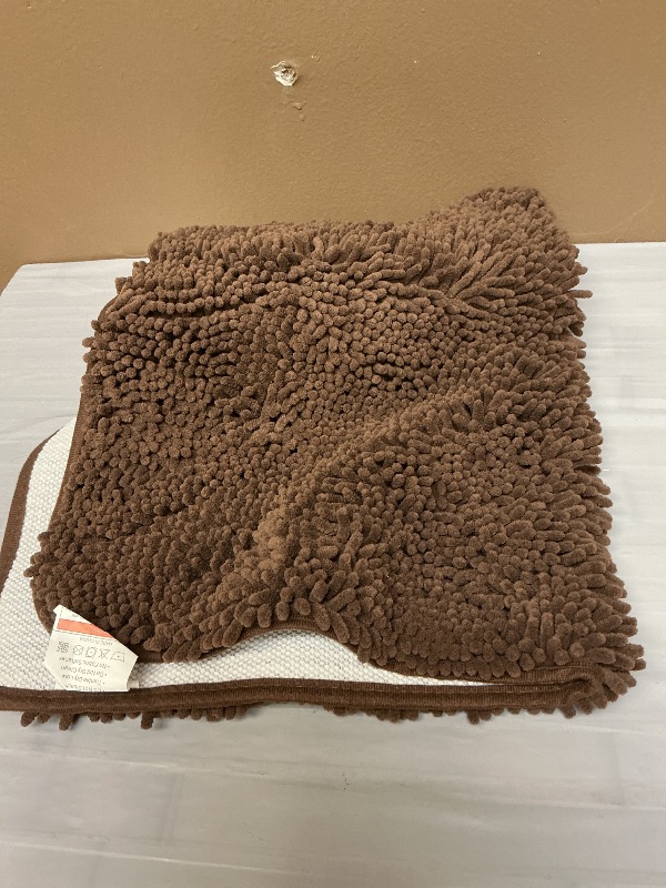 Photo 1 of OLANLY Bathroom Rugs 30x20, Extra Soft Absorbent Chenille Bath Rugs, Rubber Backing Quick Dry, Machine Washable Bath Mats for Bathroom Floor, Tub and Shower, Home Decor Accessories, Brown