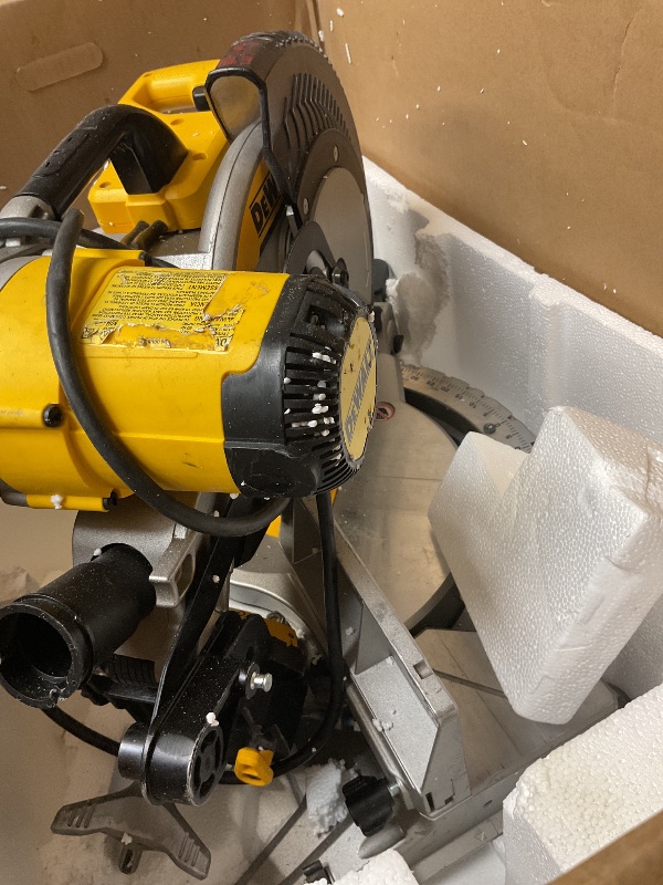 Photo 1 of 15 Amp Corded 12 in. Double Bevel Sliding Compound Miter Saw, Blade Wrench and Material Clamp