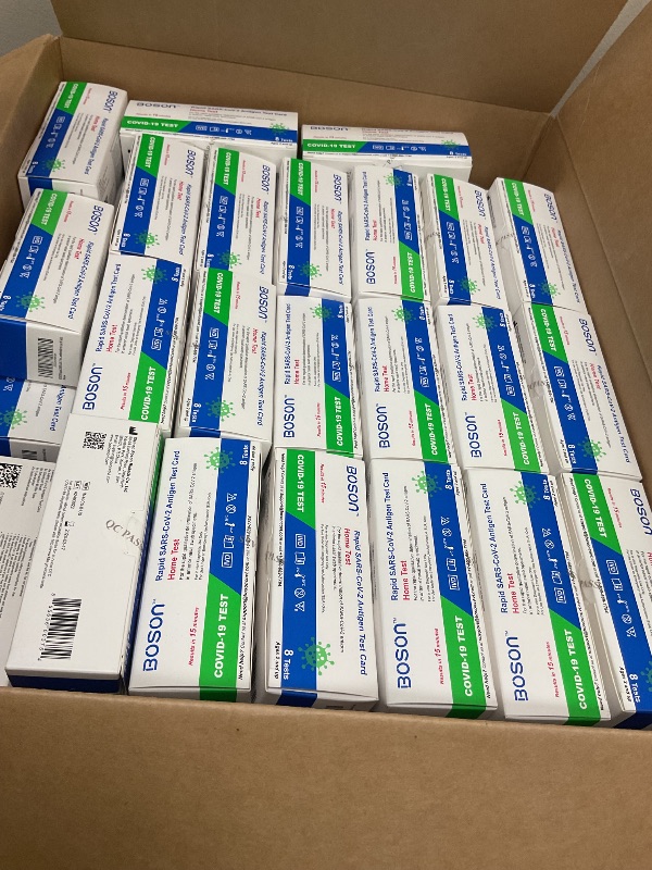 Photo 1 of BOSON Rapid SARS-CoV-2 Antigen Test Card, FDA EUA Authorized OTC at-Home Self test, Results in 15 Minutes, Convenient and Comfortable to use 8 Tests
