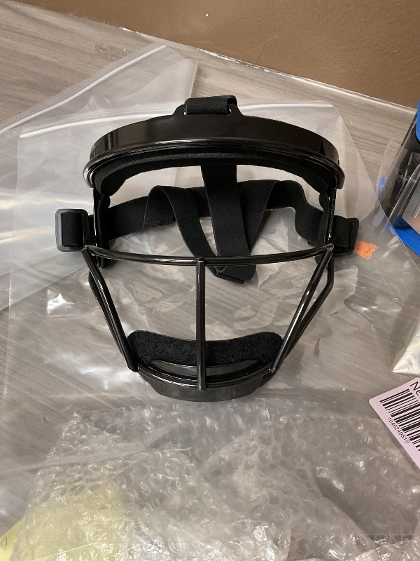 Photo 1 of Dinictis Softball Face Mask, Lightweight, Comfortable, with Wide Field Vision, Durable and Safe Face Guards, Premium Protective Softball Fielder's Mask-Black-Youth(M)