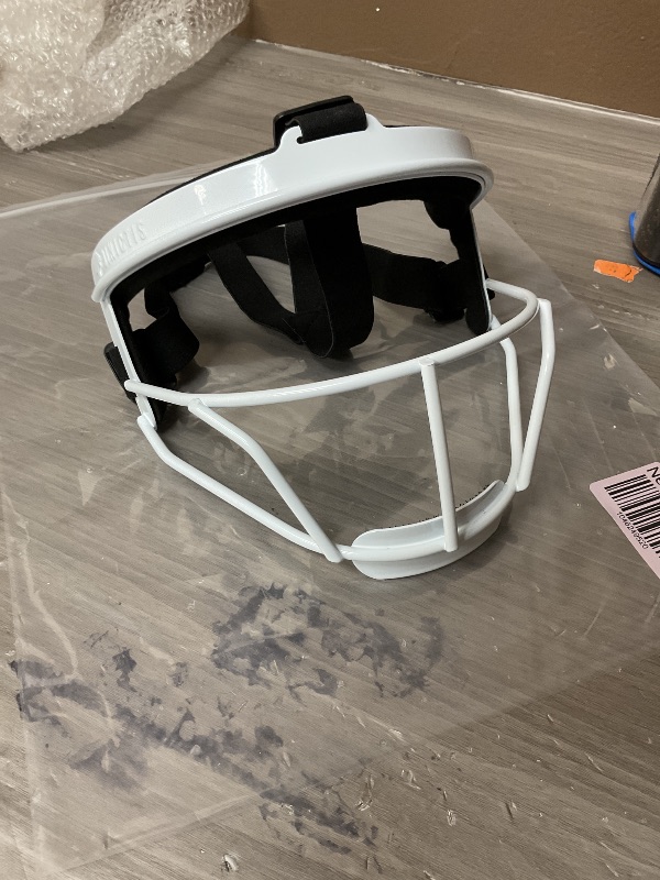 Photo 1 of Dinictis Softball Face Mask, Lightweight, Comfortable, with Wide Field Vision, Durable and Safe Face Guards, Premium Protective Softball Fielder's Mask-White-Youth(M)