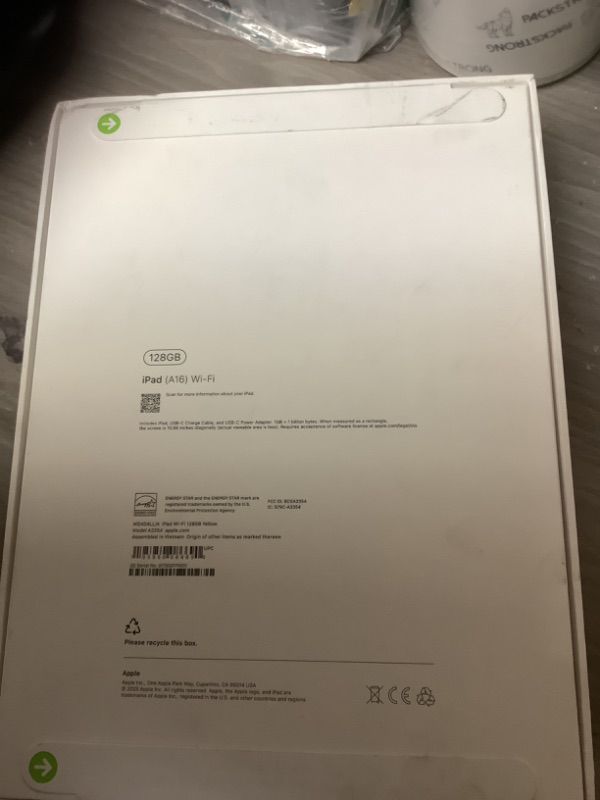 Photo 1 of Apple iPad 11-inch: A16 chip, 11-inch Model, Liquid Retina Display, 128GB, Wi-Fi 6, 12MP Front/12MP Back Camera, Touch ID, All-Day Battery Life — Yellow