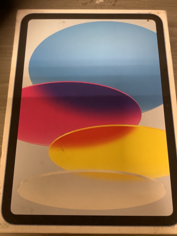 Photo 1 of Apple iPad (10th Generation): with A14 Bionic chip, 10.9-inch Liquid Retina Display, 256GB, Wi-Fi 6, 12MP front/12MP Back Camera, Touch ID, All-Day Battery Life – Blue