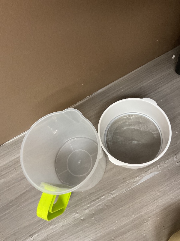 Photo 1 of 1.6 Quart Food Strainer Press Filter Bag Replacement, Juicer Pitcher with Built-in Drainer for Juicing Use After, Yogurt, Nut Milk, Soy Milk, Pulp Dairy Maker (1 Set, 5 Parts)