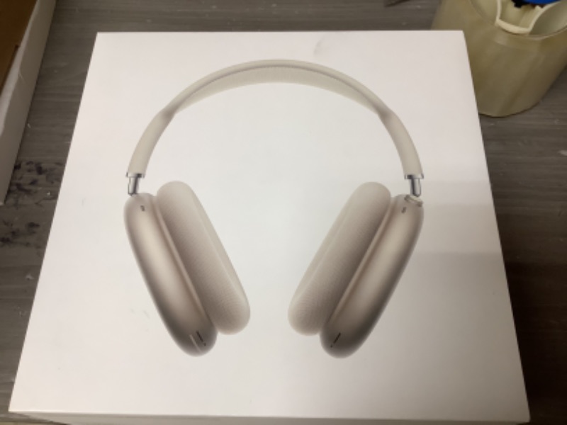 Photo 1 of Apple AirPods Max Wireless Over-Ear Headphones, Pro-Level Active Noise Cancellation, Transparency Mode, Personalized Spatial Audio, USB-C Charging, Bluetooth Headphones for iPhone - Starlight
