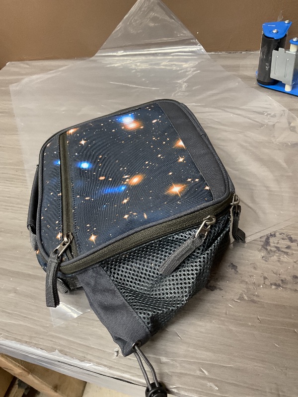 Photo 1 of Choco Mocha Galaxy Lunch Box Kids Lunch Box for Boys Lunch Boxes for School Lunch Bag Ice Packs with Shoulder Strap for Toddler Preschool Kindergarten Black