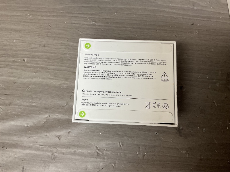 Photo 1 of Apple AirPods Pro 3 Wireless Earbuds, Active Noise Cancellation, Live Translation, Heart Rate Sensing, Hearing Aid Feature, Bluetooth Headphones, Spatial Audio, High-Fidelity Sound, USB-C Charging