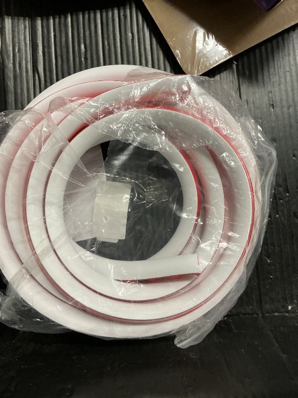 Photo 1 of 3/4 Inch Flexible White Rubber Trim, 20 Ft Flexible Quarter Round Molding Self-Adhesive Bendable Edge Trim, Suitable for Doors Windows Bathroom Kitchen Countertops Floor and More, White