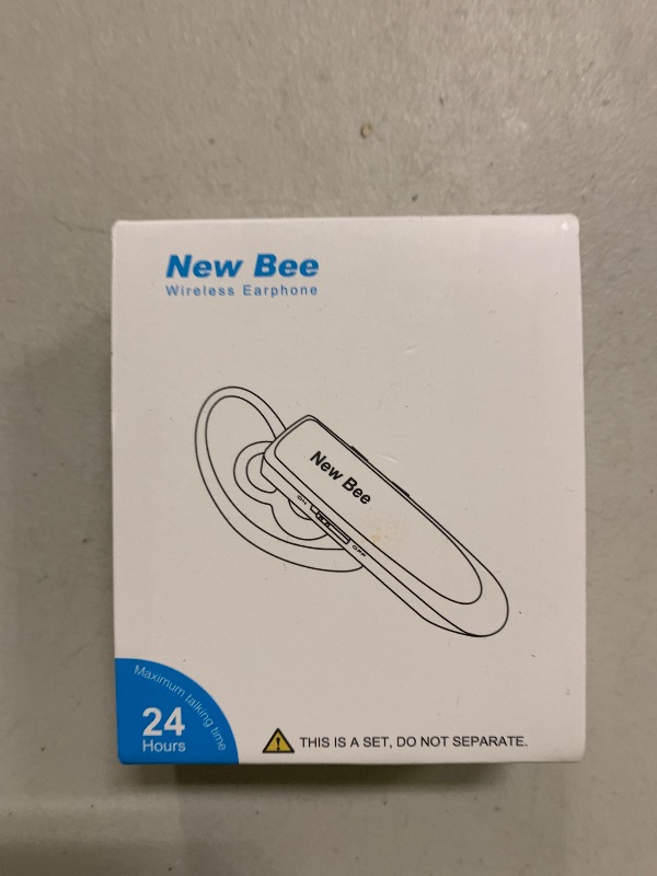 Photo 1 of [2 Pack] Bluetooth Earpiece Wireless Handsfree Headset V5.0 24 Hrs Driving with Mic 60 Days Standby Bluetooth Headset for iPhone Android Samsung Driver